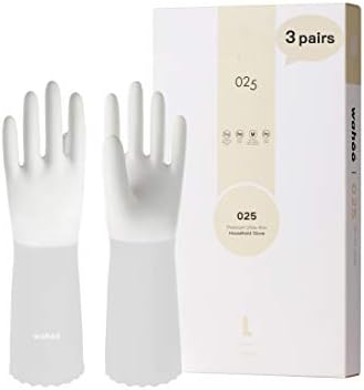 LANON 3 Pairs Skin-Friendly Cleaning Gloves Non-Slip Reusable Medium