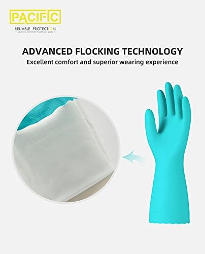 PACIFIC PPE 4 Pairs Reusable Dishwashing Gloves 1