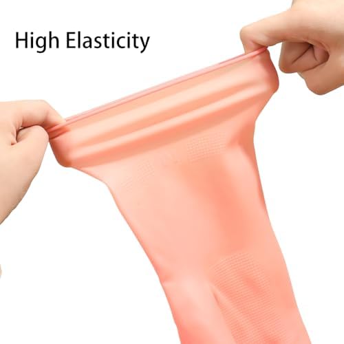 3 Pairs Natural Rubber Dishwashing Gloves for Hand Protection