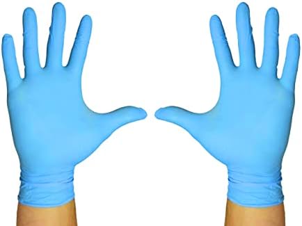 Lightning X Blue Nitrile Gloves Large 100 Gloves 25 Carded Packs