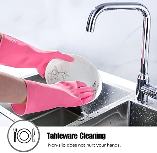 IUCGE Reusable Rubber Cleaning Gloves 3 or 6 Pairs