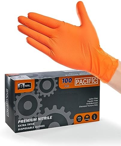 PACIFIC PPE 8 Mil Nitrile Gloves 100 Count