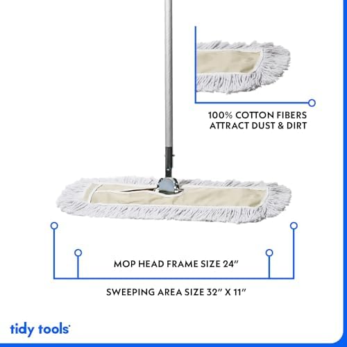 Tidy Tools Commercial Dust Mop - 24 Inch for Hardwood
