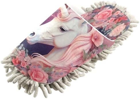 Cute Animals Kitchen Cleaning Slippers Microfiber Mop Shoes