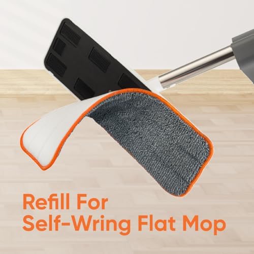 Superio 4-Pack Microfiber Mopping Pads - Reusable Streak-Free