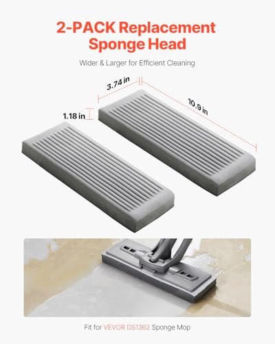 VEVOR Sponge Mop Replacement 2-Piece Set