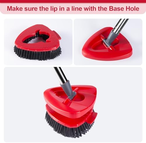 2 Pack FunCee Scrub Brush Heads for O Cedar EasyWring Spin Mop