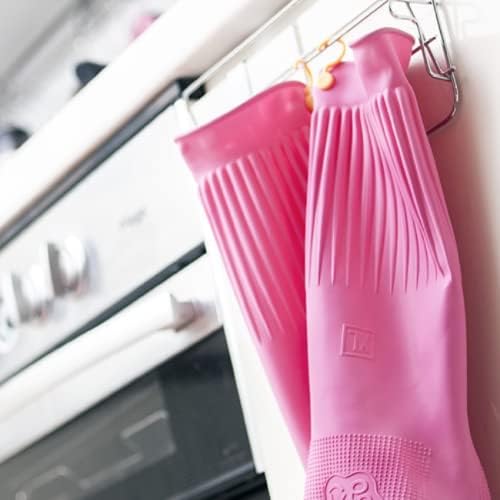 Myungjin 2 Pairs Reusable Waterproof Latex Gloves with Hooks