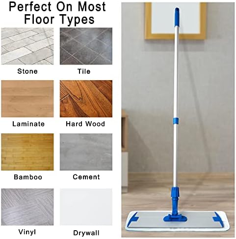 Mr Towels Premium Microfiber Floor Mop with 2 Reusable Pads