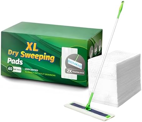 SUZZYVINE XL Dry Mop Refills for Swiffer 98x17 Extra Thick 80 Count