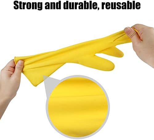IUCGE Reusable Rubber Gloves 2 or 4 Pairs Kitchen Cleaning