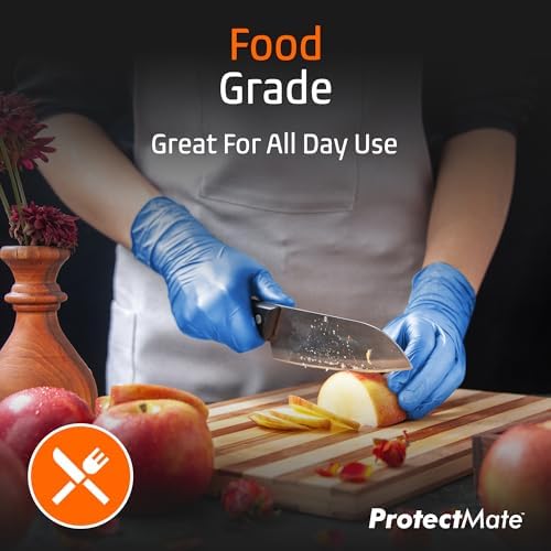 Protectmate Blue Nitrile Gloves - Food Prep Touchscreen Safe