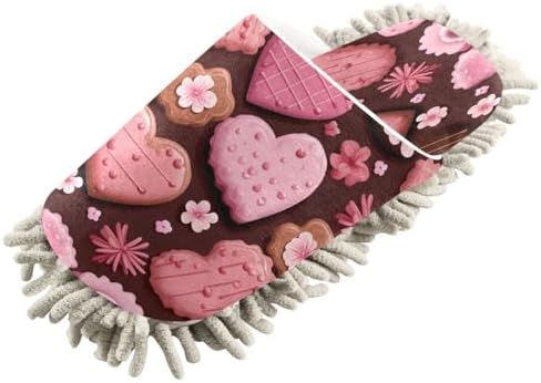 Bulletgxll Heart Cookies Cleaning Slippers for Men Women - L