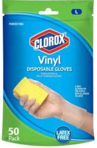 Clorox Disposable Gloves 50 Count Blue Pack of 1