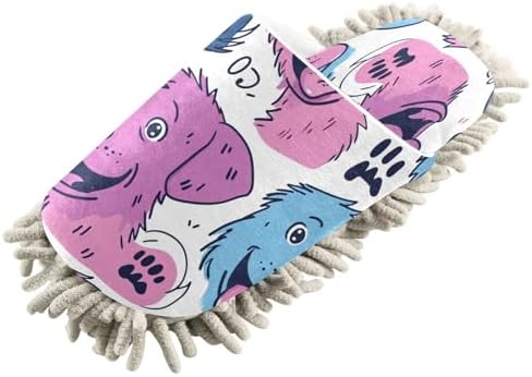 Bulletgxll Cartoon Dogs Mopping Slippers - M
