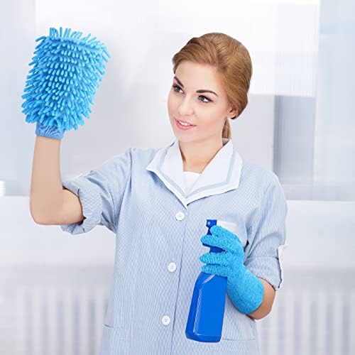 Potchen 6 pcs Microfiber Dusting Gloves and Mitt