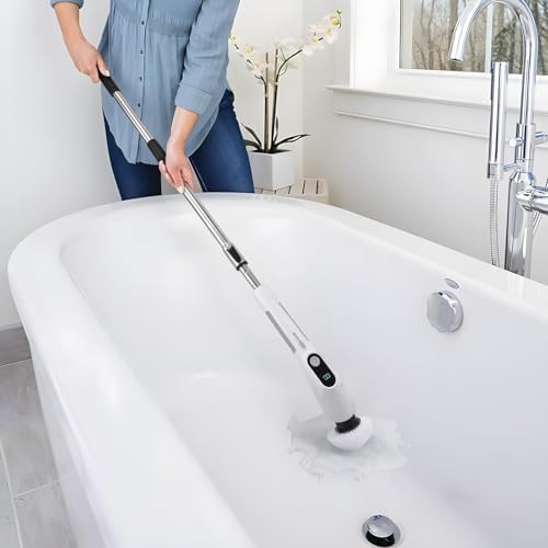 Fixm Cordless Spin Scrubber with 2-Speed 11 Brush Heads