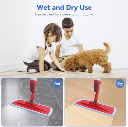 165 Inch Microfiber Mop Pads - 10 Pack Universal Replacement for Spray Mop