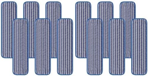 12 Pack Reusable Microfiber Mop Pads for Hard Floors