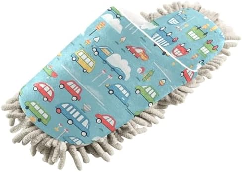 Zhirexin Comfortable Cleaning Slippers with Microfiber Mop Pads 1