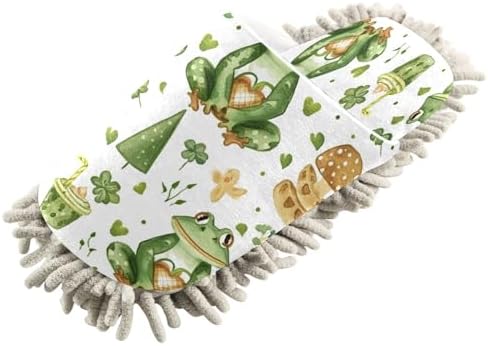 Frog Pattern Mop Slippers for Men Women - Washable Durable