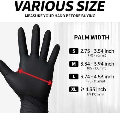 Supmedic Basic Vinyl Exam Gloves 100Pcs Black 1