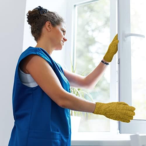 Bencailor 6 Pairs Microfiber Dusting Gloves