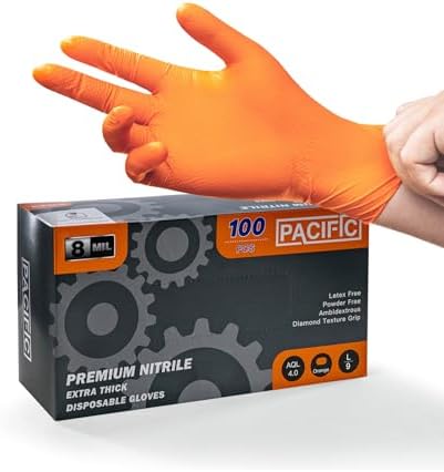 PACIFIC PPE 8 Mil Nitrile Gloves 100 Count