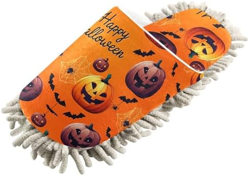 Burbuja Halloween Pumpkin Mop Slippers for Home Cleaning