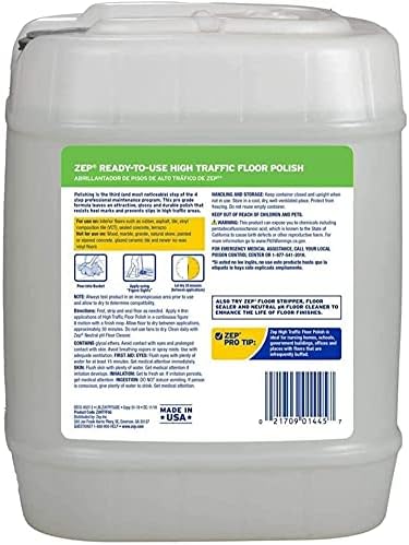 Zep High Traffic Floor Polish 5 Gal Pail