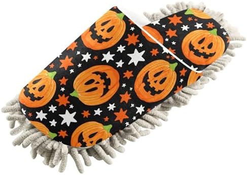 Burbuja Jack O Lantern Mop Slippers for Home Cleaning 1