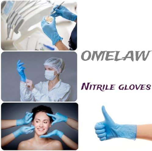 OMELAW Nitrile Gloves 4 Mil Re-sealable Pack