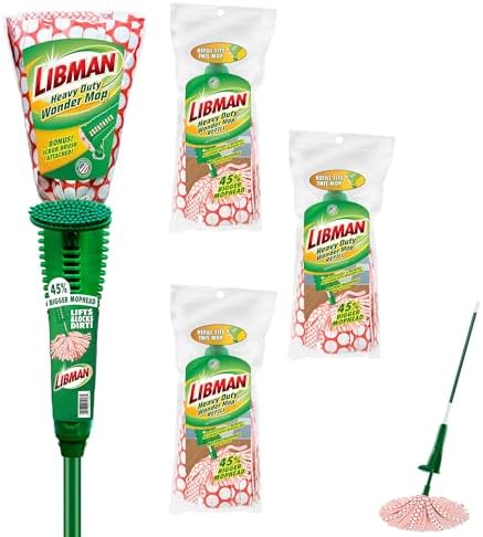 Libman Heavy Duty Wonder Mop with 3 Refill Heads 1