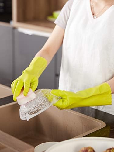 LANON 3 Pairs Skin-Friendly Cleaning Gloves with Cotton Liner