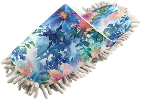 Zhirexin Watercolor Cleaning Mop Slippers