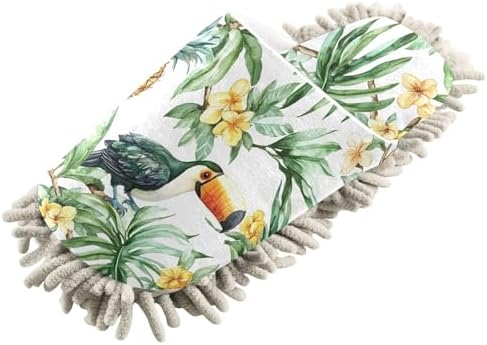 RunningBear Lovely Birds Pineapple Mop Slippers for Kitchen Floor Cleaning
