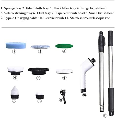 MGLSDeet Rechargeable Electric Spin Scrubber with 7 Replaceable Brush Heads
