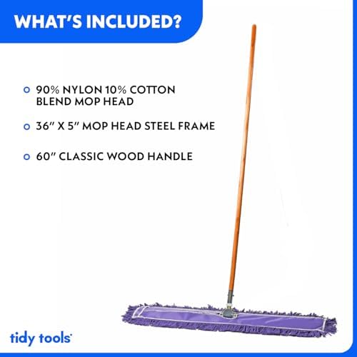 36 Inch Purple Commercial Dust Mop Floor Sweeper