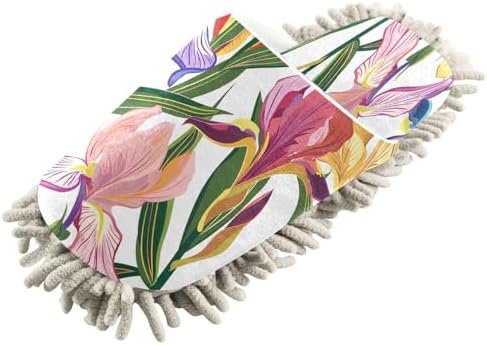 Zhirexin Colorful Flowers Microfiber Mop Slippers 1