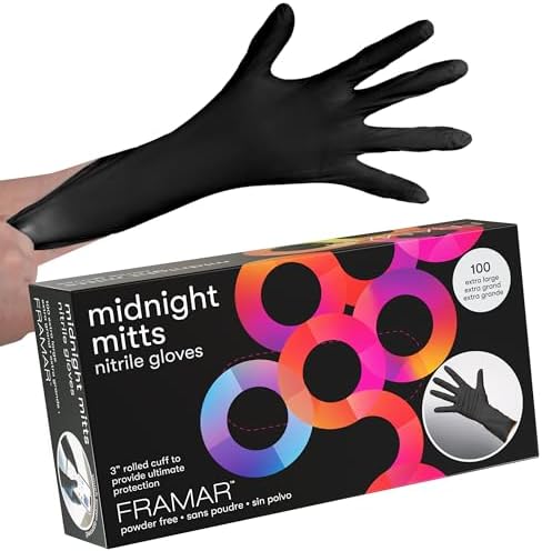 FRAMAR Black Nitrile Gloves XL - 100 Pack