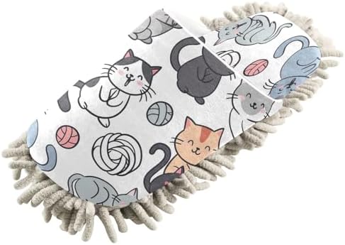 Zhirexin Cartoon Cute Cats Cleaning Slippers 1