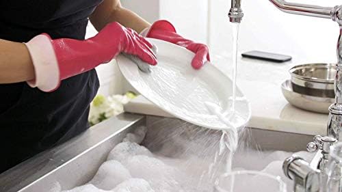 Casabella Premium Waterblock Cleaning Gloves - 2 Pair Pink Small