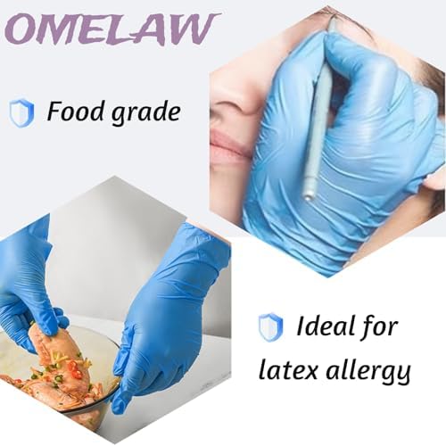 OMELAW Nitrile Gloves 4 Mil Re-sealable Pack