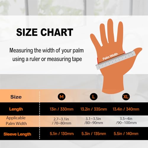 Exprosiflux 3 Pairs Heavy Duty Rubber Cleaning Gloves Black Reusable
