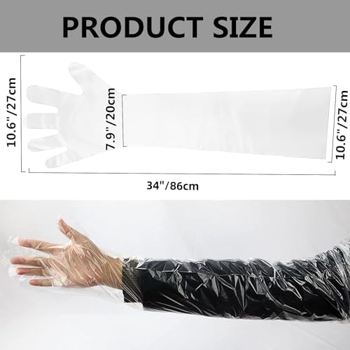 50PCS Extra Long Disposable Cleaning Gloves