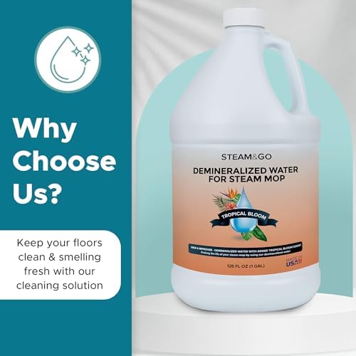 Steam Go Demineralized Water - 128 Fl Oz PVC-Free Multi-Surface