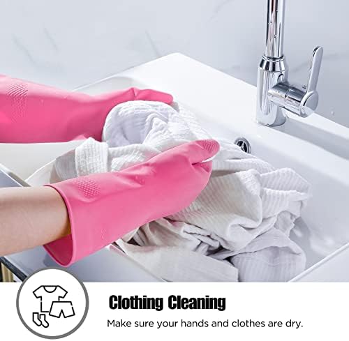 IUCGE Reusable Rubber Cleaning Gloves 3 or 6 Pairs