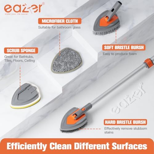 Eazer 4-in-1 Long-Handled Tub Scrubber 1