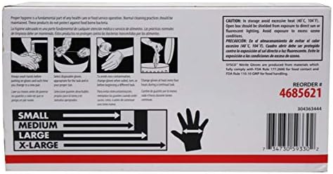 AmazonBasics Nitrile Extra Large Gloves Box 100 Count