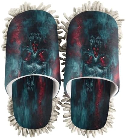 Green Misty Skeleton Cleaning Slippers